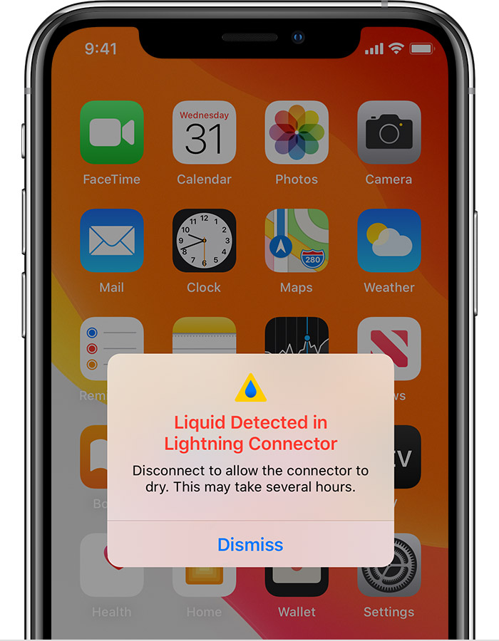 合肥苹果手机维修分享iPhone 12 在充电时出现 “闪电接口检测到液体”的提示怎么办 